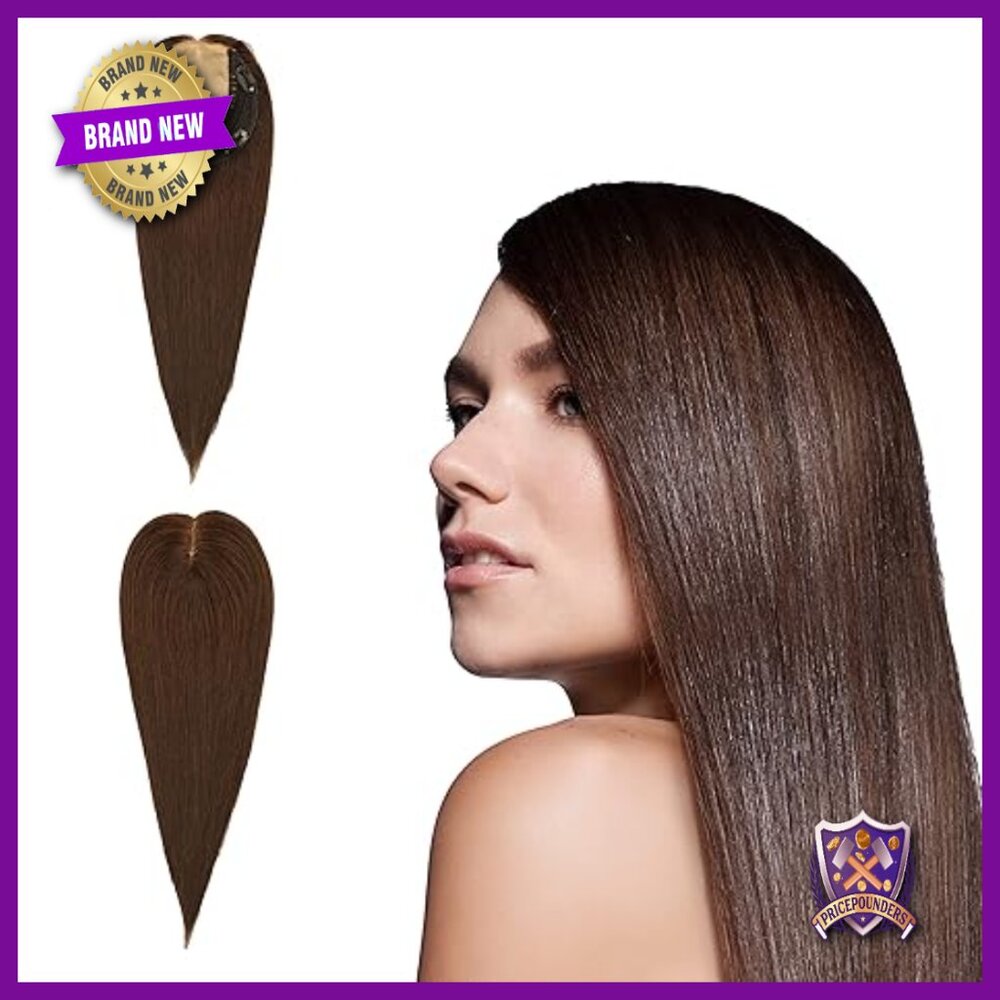 Silk Top Hair Topper 6x6.5" 100% Virgin Human Hair Clip-In Hairpiece